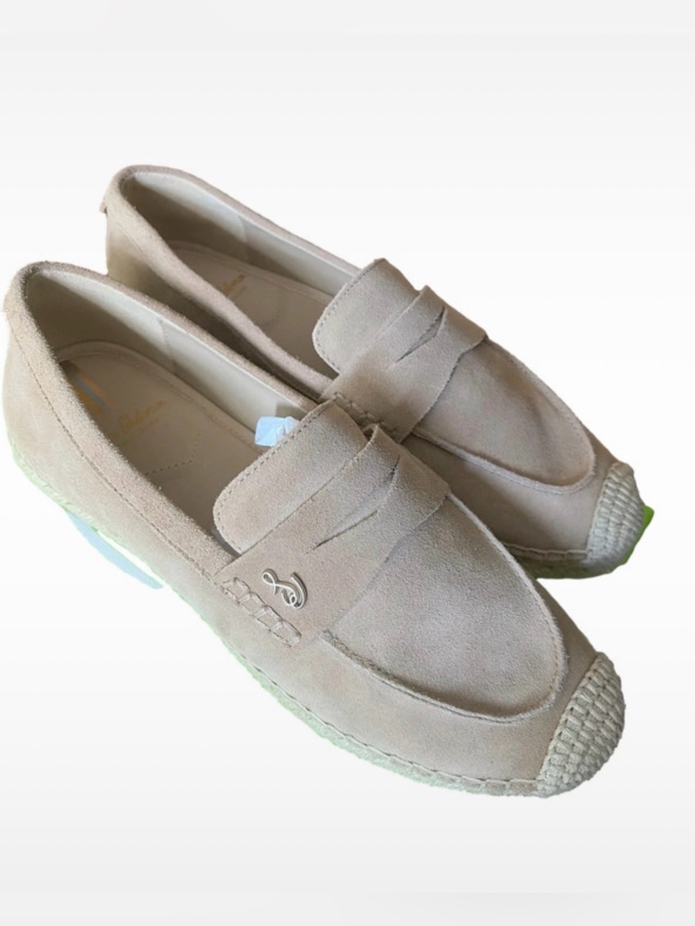 NWT Sam Edelman Kai Espadrille Loafers Taupe Suede 7